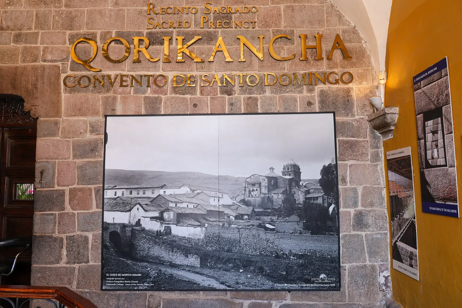 Curved Inca stone wall of the Qorikancha beneath the Santo Domingo church, Cusco and Machu Picchu, Peru