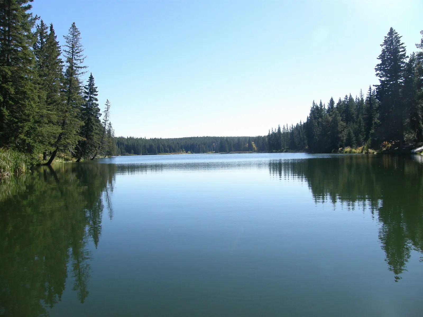 Loch Leven lake in the Centre Block of Cypress Hills, Cypress Hills Interprovincial Park, Saskatchewan