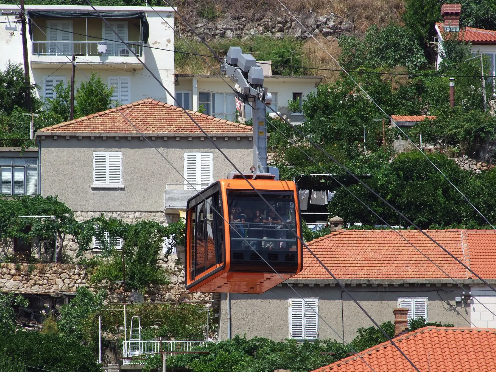 Mount Srd and the cable car, Dubrovnik, Croatia