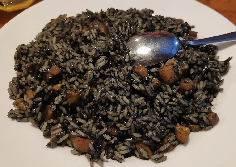 Black risotto in Dubrovnik, Croatia