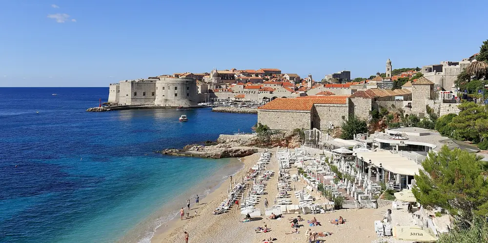 Banje Beach, Dubrovnik, Croatia