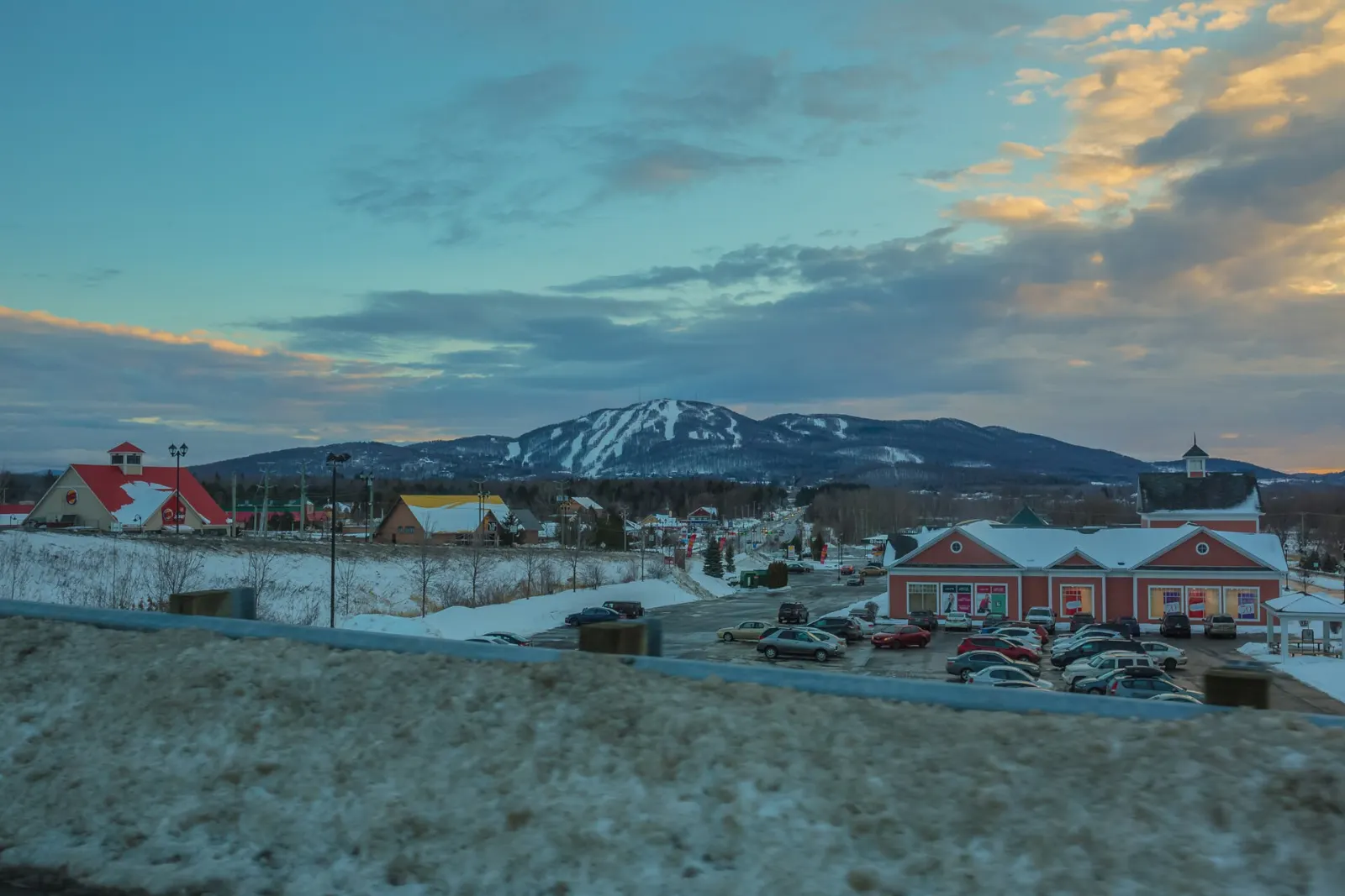 Mont Brome above the town of Bromont, Eastern Townships, Quebec