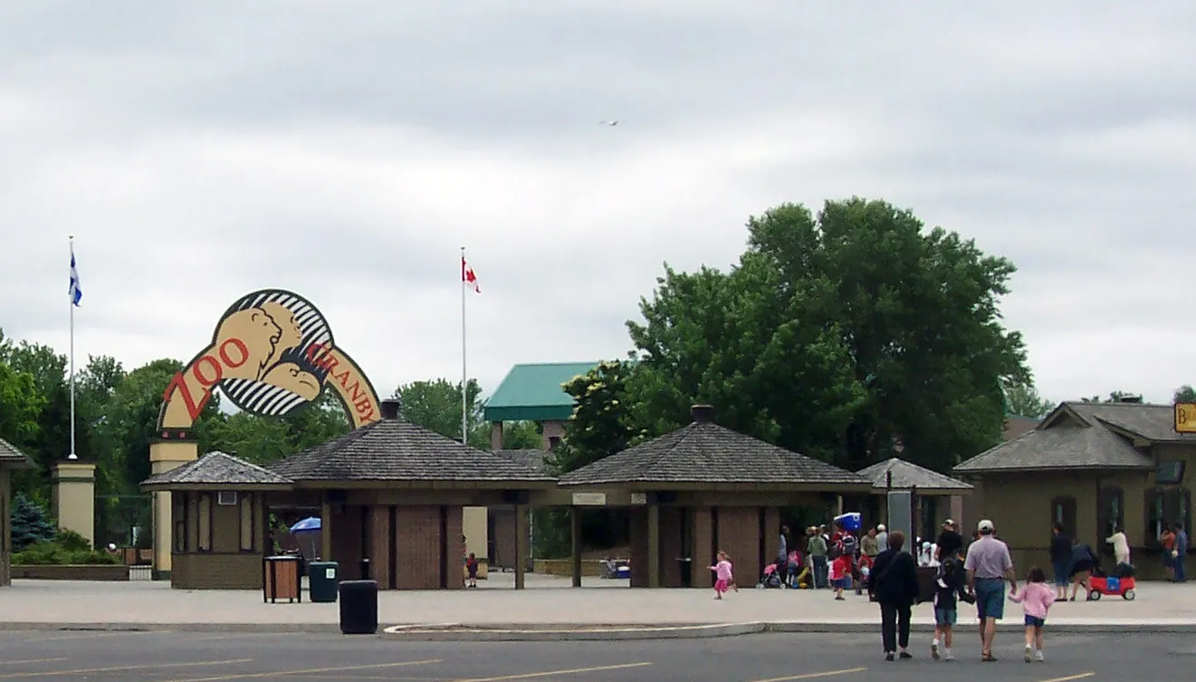 Visitors at the Granby Zoo in the Eastern Townships, Quebec
