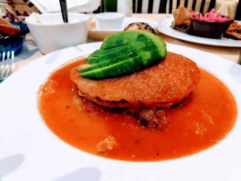 Pan de cazón in Edzná, Campeche