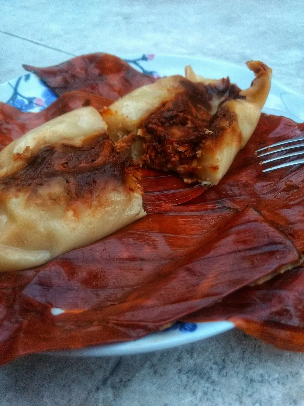 Pollo en adobo in Edzná, Campeche