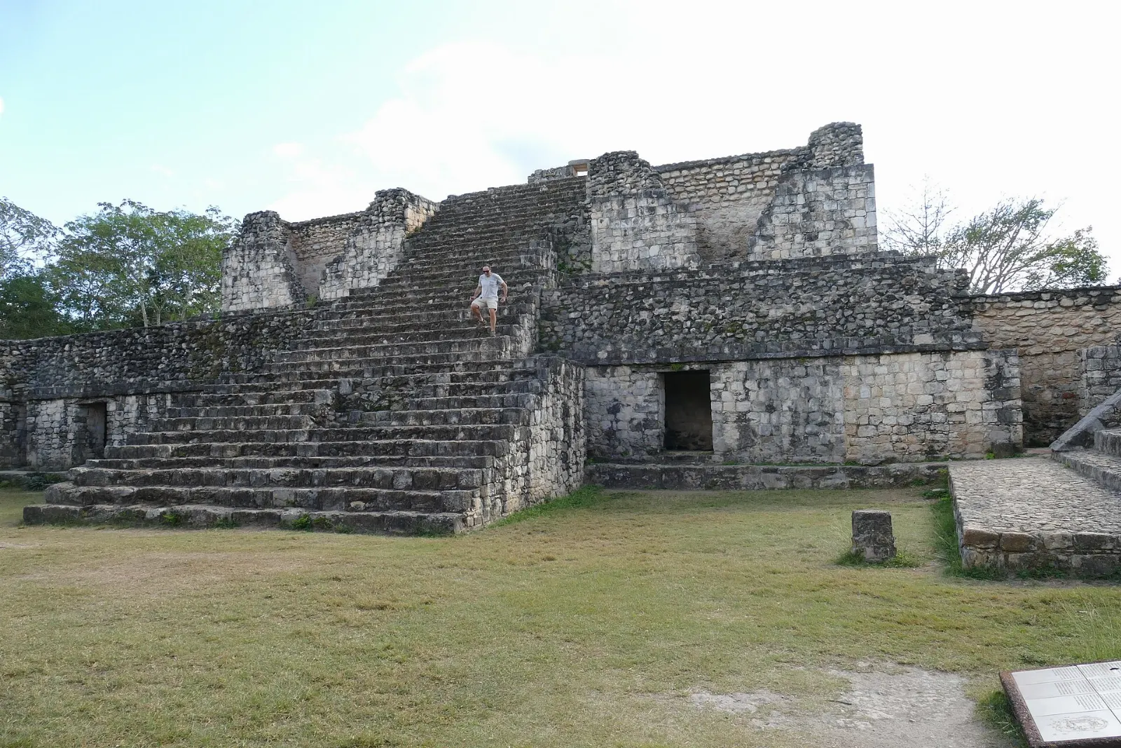 Two mirrored temples at Ek Balam known as The Twins, Yucatán