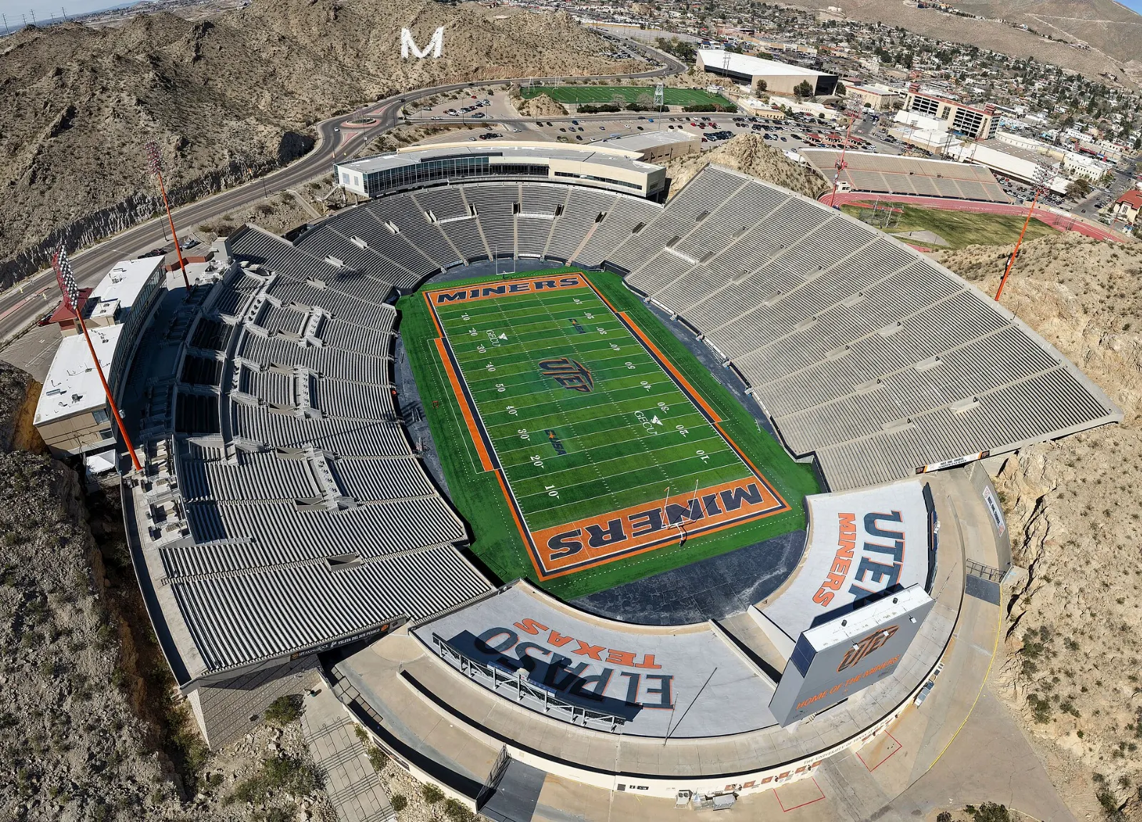 Bhutanese style buildings at UTEP, El Paso, Texas