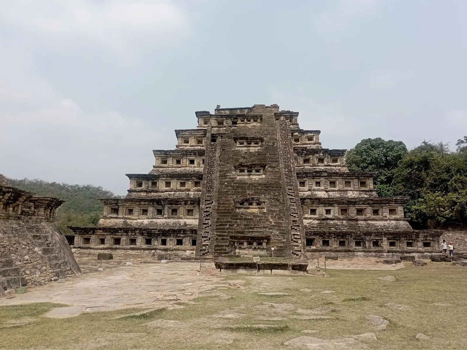 Rows of square niches on the walls of the Pyramid of the Niches, El Tajín, Veracruz