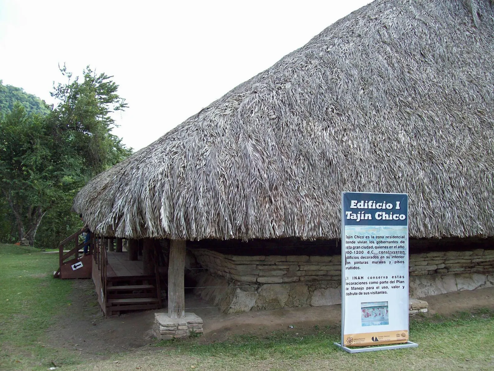 Stone palace buildings on the hillside of Tajín Chico, El Tajín, Veracruz