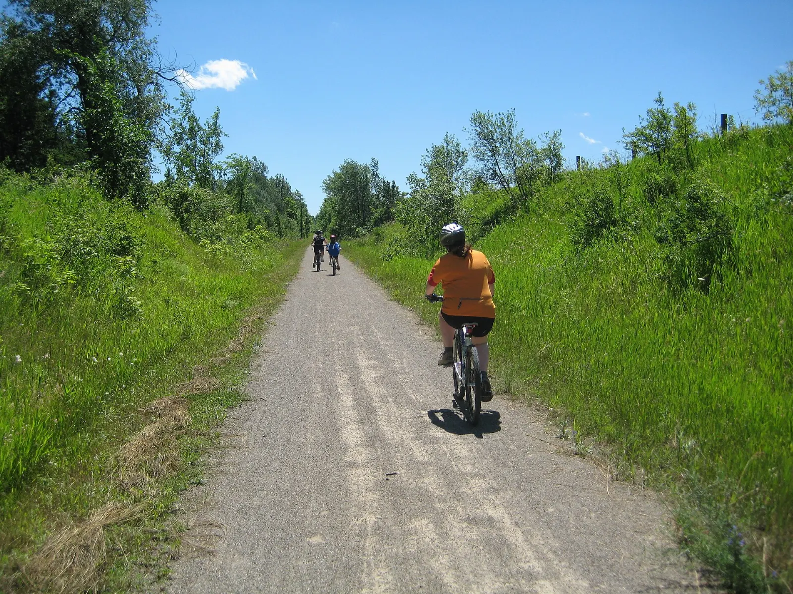 A tree-shaded gravel path on the Elora Cataract Trailway, Ontario