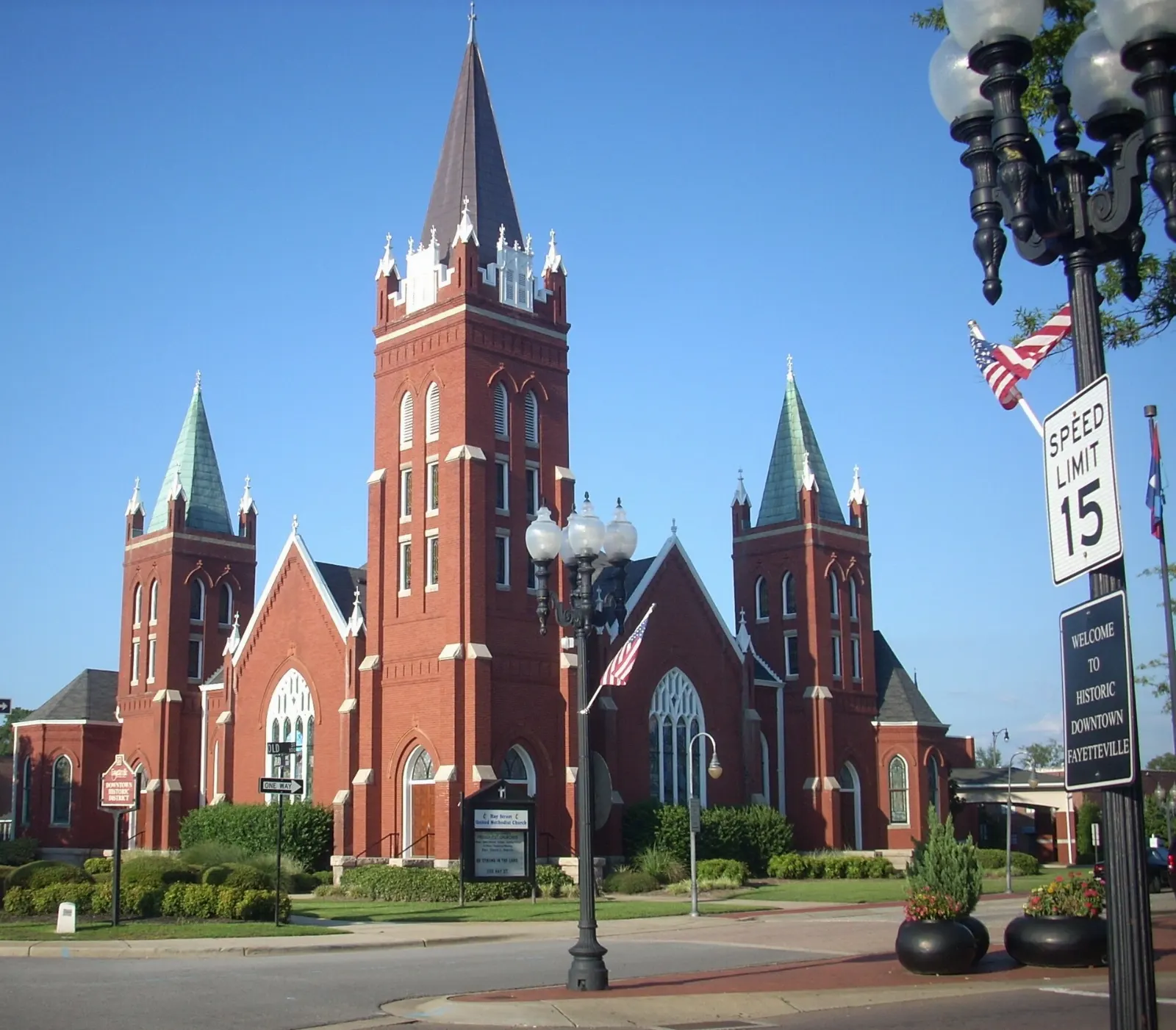 Historic buildings on Hay Street, Fayetteville, North Carolina