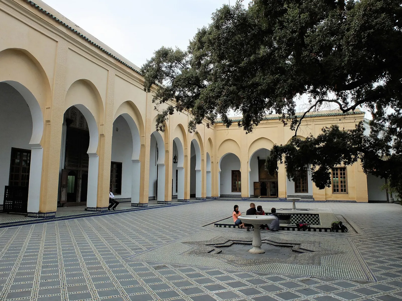 The Andalusian-style garden courtyard of the Dar Batha museum, Fez, Morocco