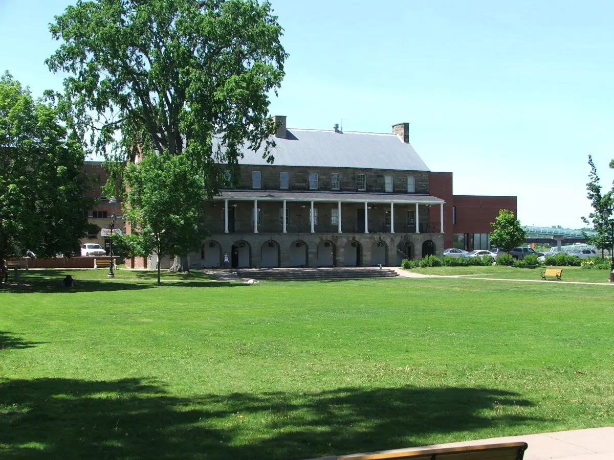 Historic buildings of the Garrison District in downtown Fredericton, New Brunswick