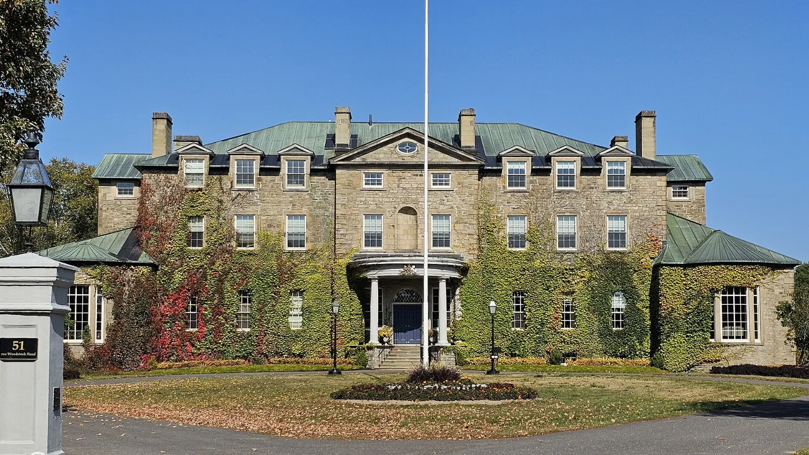 Old Government House on Woodstock Road in Fredericton, New Brunswick