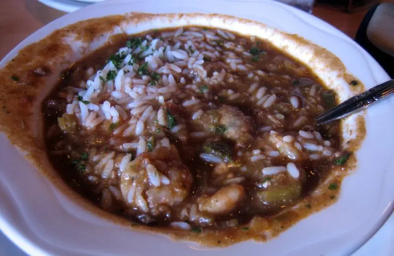 Seafood gumbo in Galveston, Texas