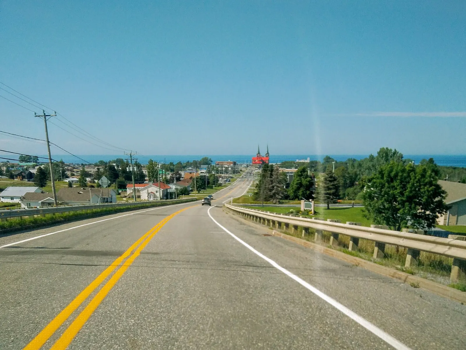 Waterfront at Sainte-Anne-des-Monts on the Gaspé north shore, Gaspé Peninsula, Quebec
