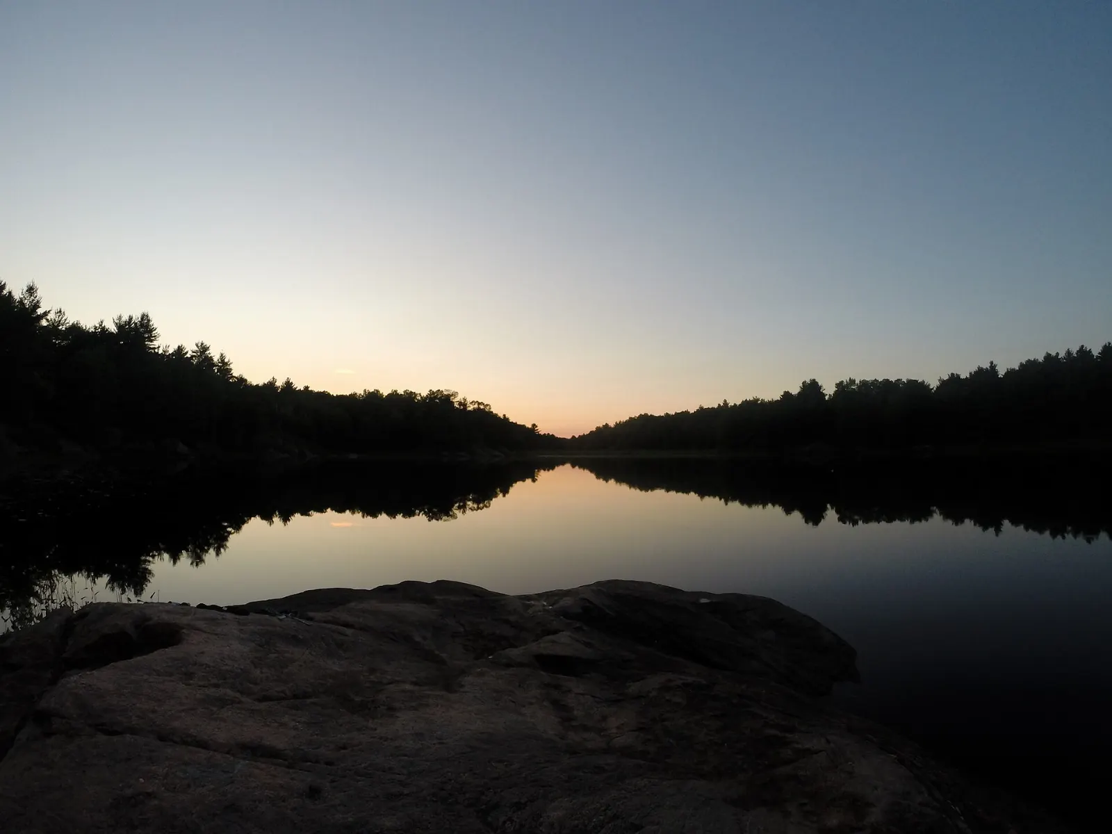 Waterfront camping area at Cedar Spring on Beausoleil Island, Georgian Bay Islands National Park, Ontario