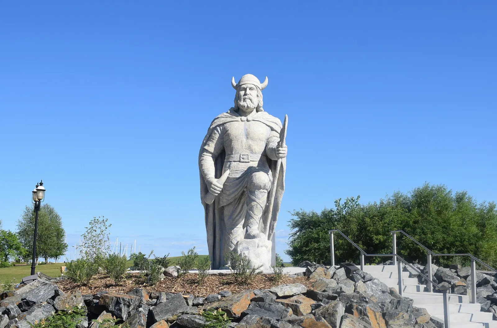 Tall Viking statue in Gimli, Manitoba