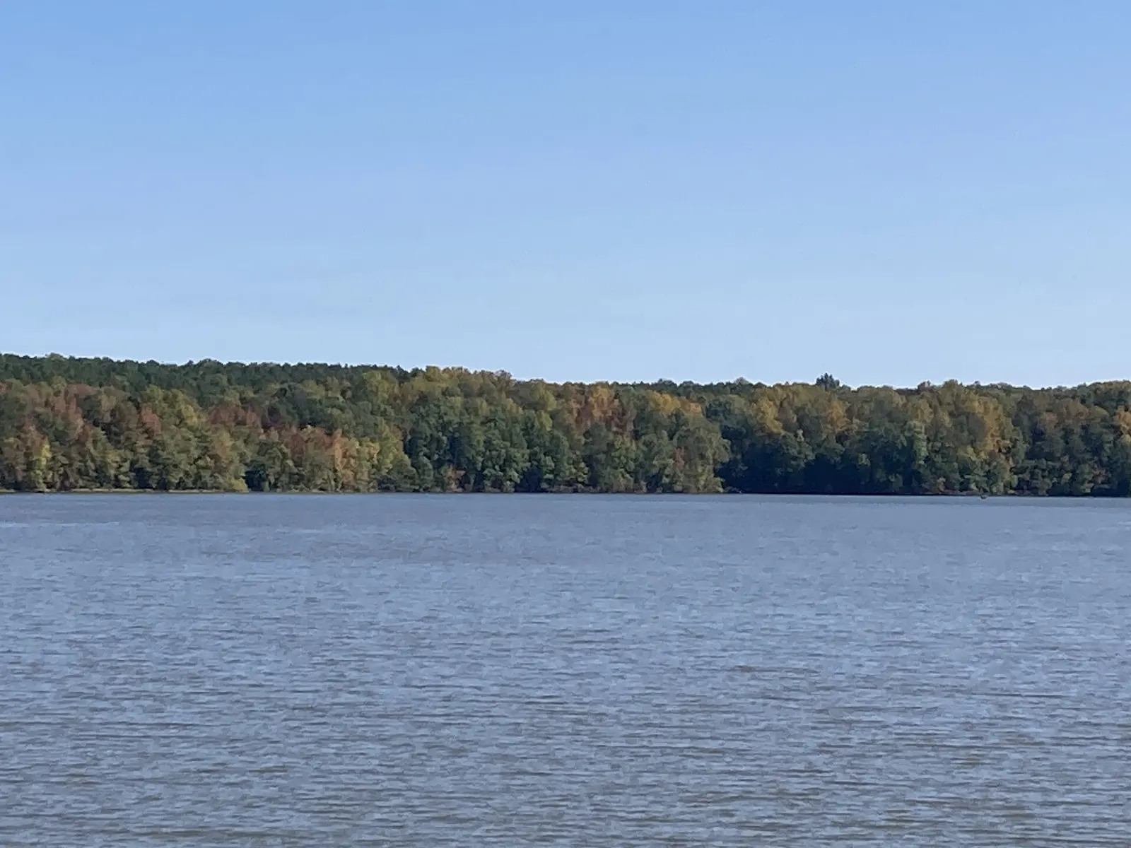 Lake Brandt reservoir north of Greensboro, North Carolina