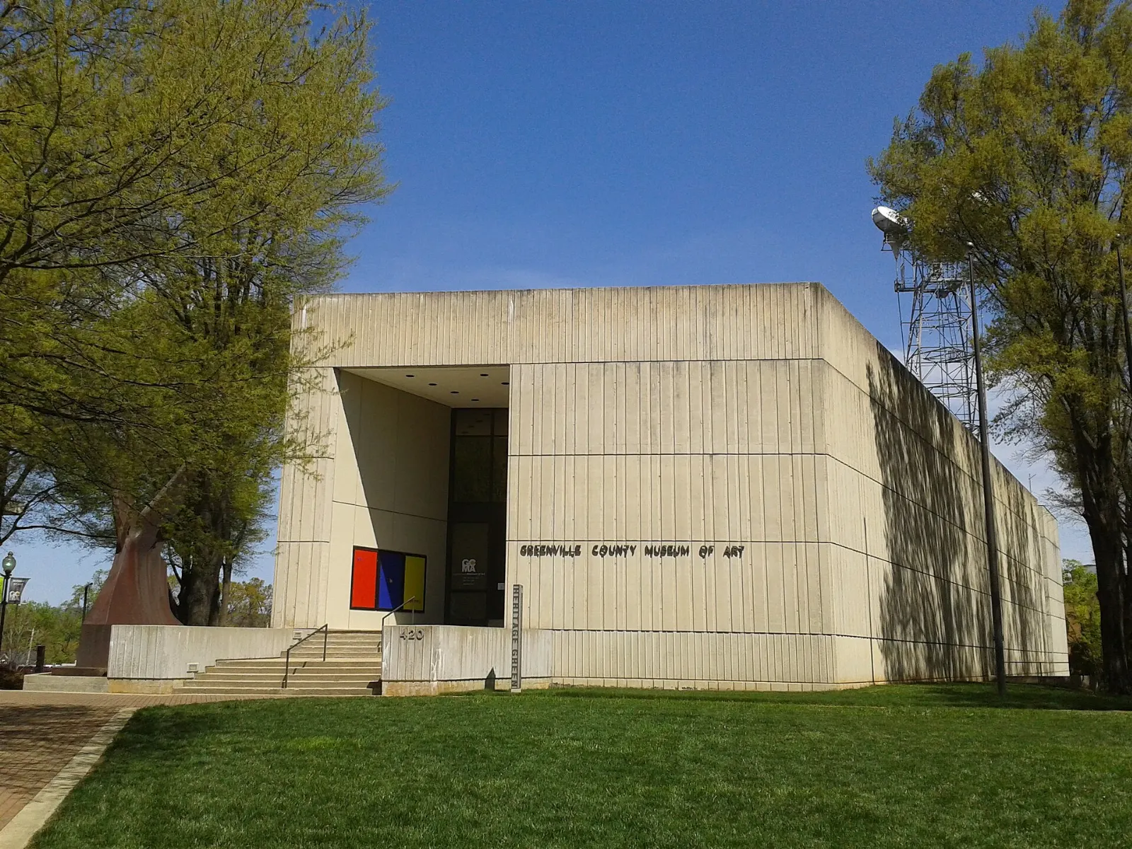 Modern exterior of the Greenville County Museum of Art, South Carolina