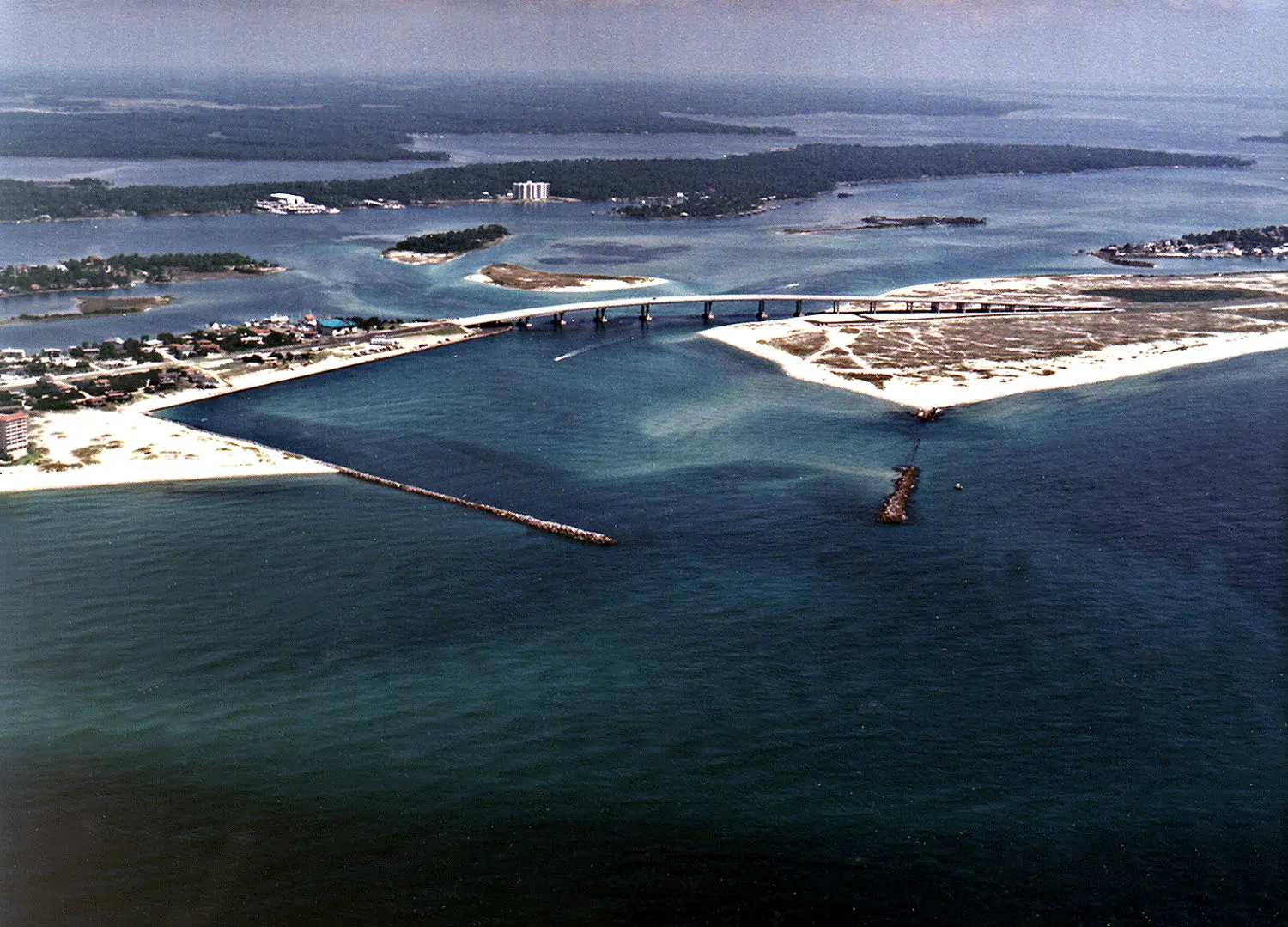 Arched bridge over Perdido Pass between Orange Beach and Alabama Point, Gulf Shores, Alabama