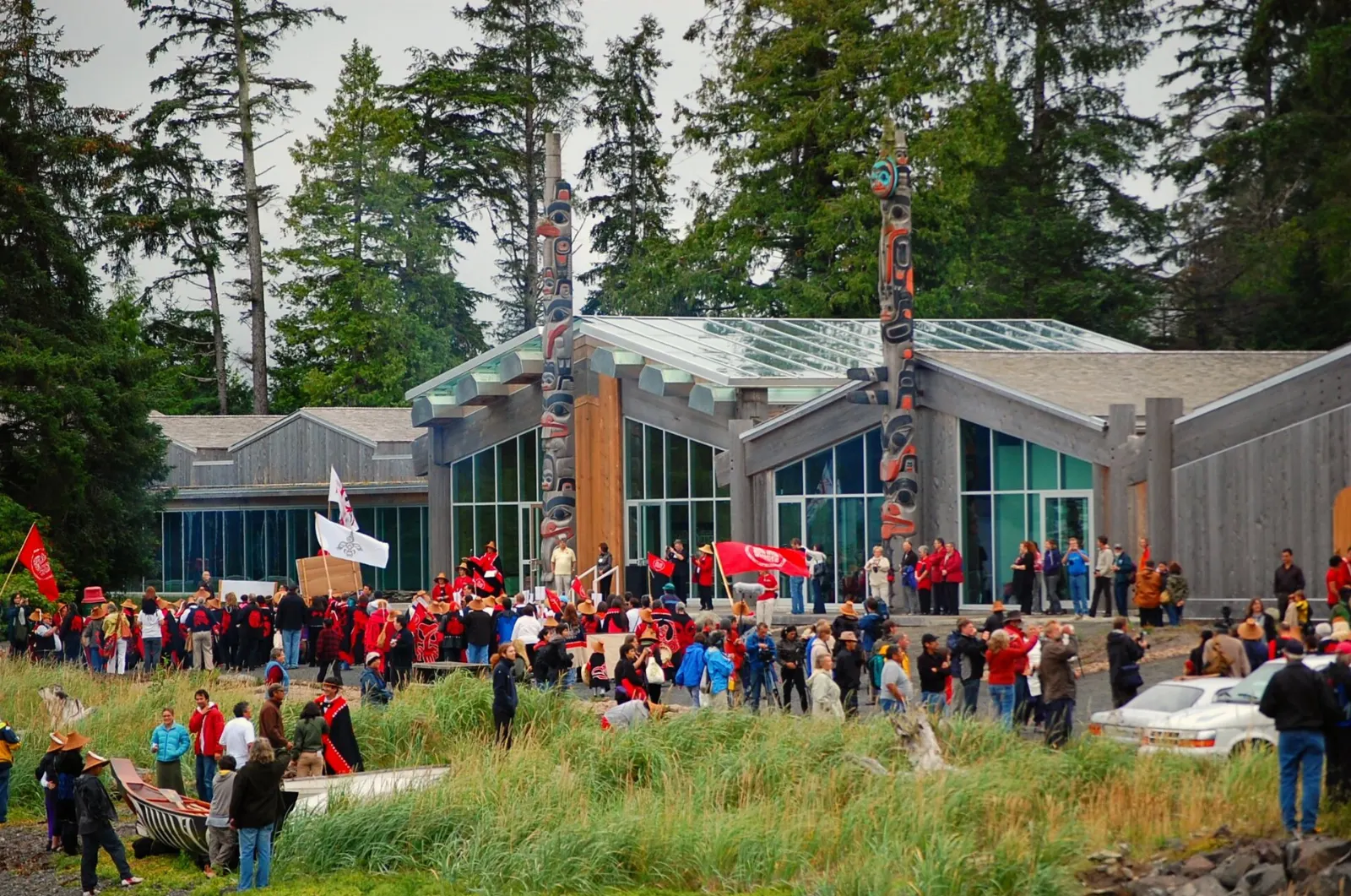 Haida Heritage Centre at Kay Llnagaay near Skidegate, Haida Gwaii, British Columbia