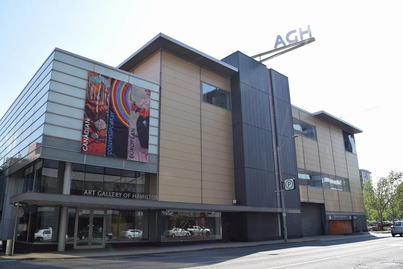 Entrance of the Art Gallery of Hamilton on King Street West, Ontario