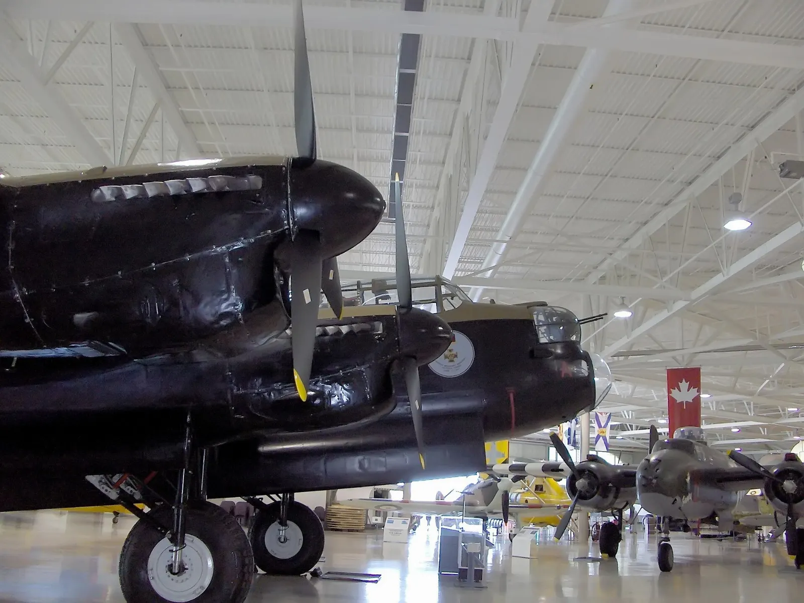 The Avro Lancaster bomber outside the Canadian Warplane Heritage Museum, Hamilton, Ontario