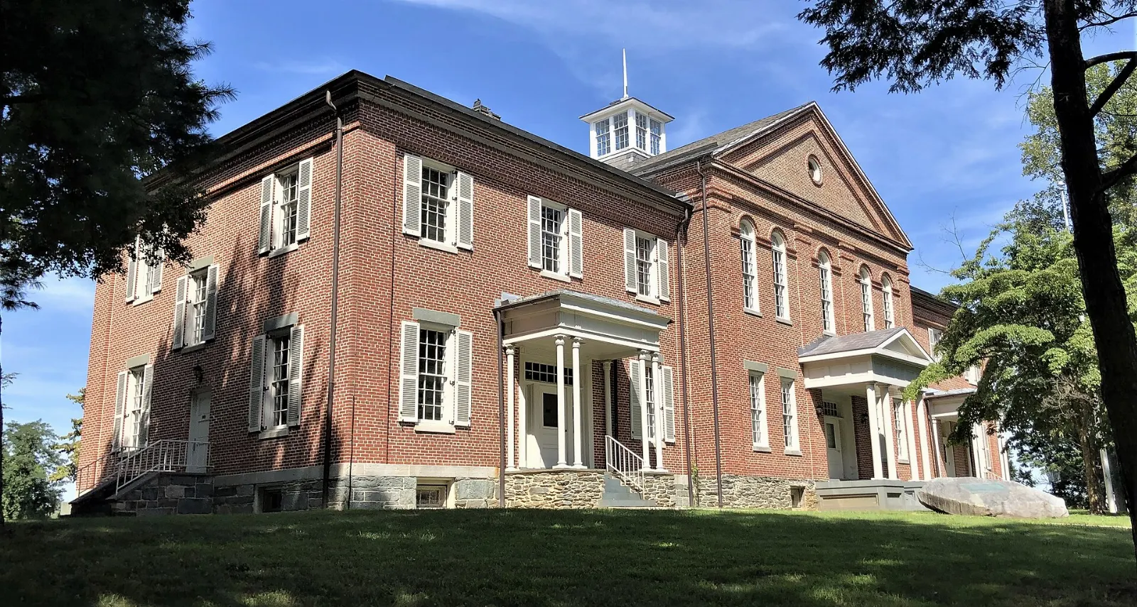 Brick buildings of the former Storer College campus on Camp Hill, Harpers Ferry, West Virginia