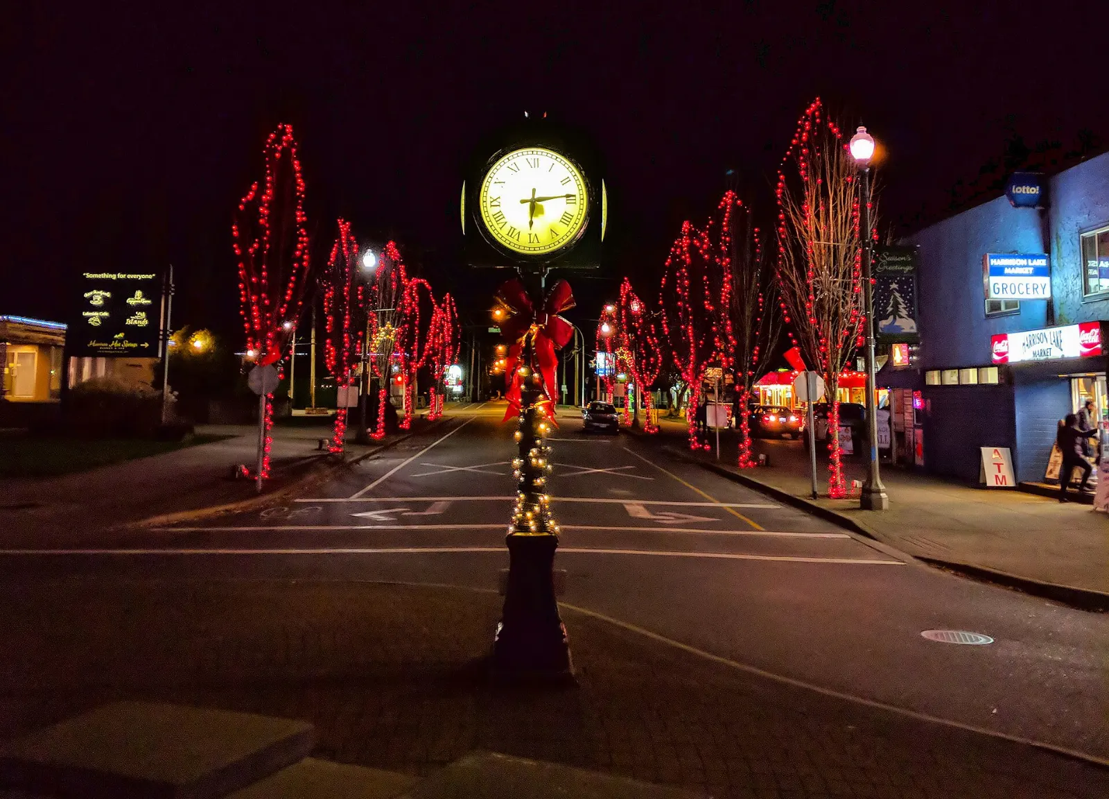 Esplanade Avenue running along the lakefront at Harrison Hot Springs, British Columbia