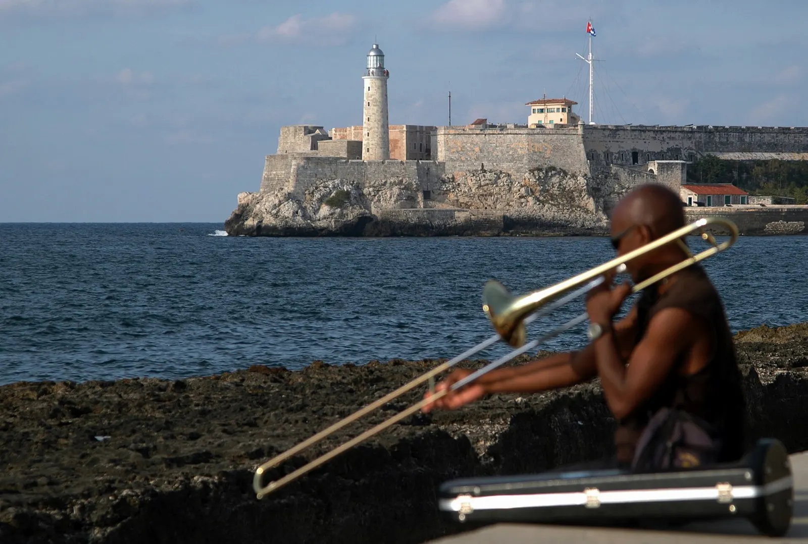 The Morro Castle fortress and lighthouse guarding the entrance to Havana harbor, Cuba