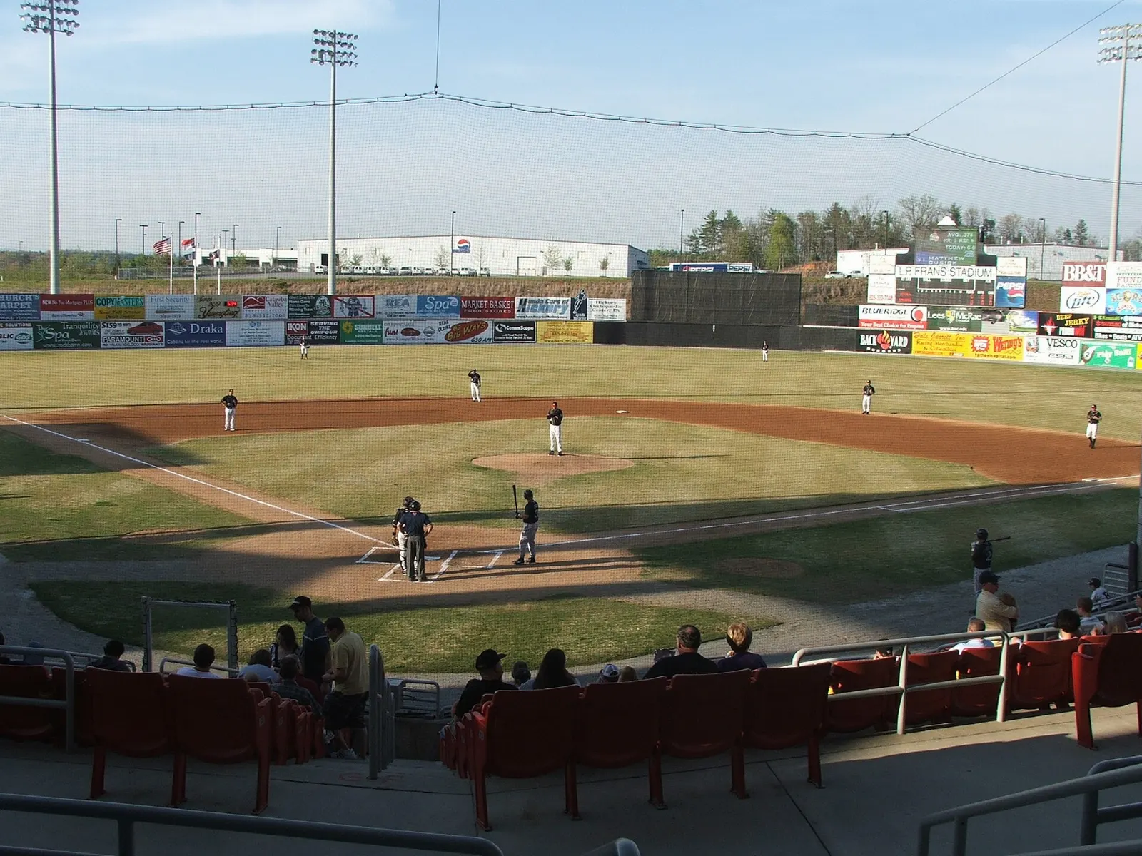 L.P. Frans Stadium, home of the Hickory Crawdads