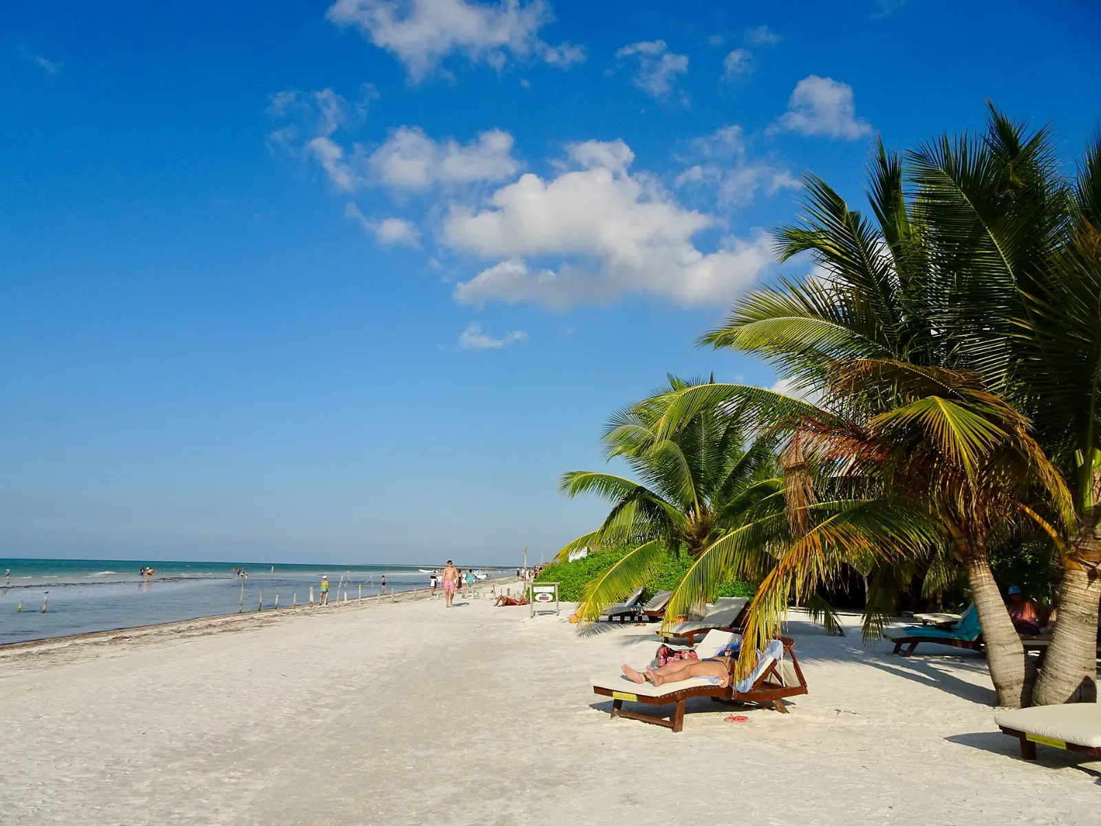 Calm shallow water and sand on a Holbox beach, Quintana Roo