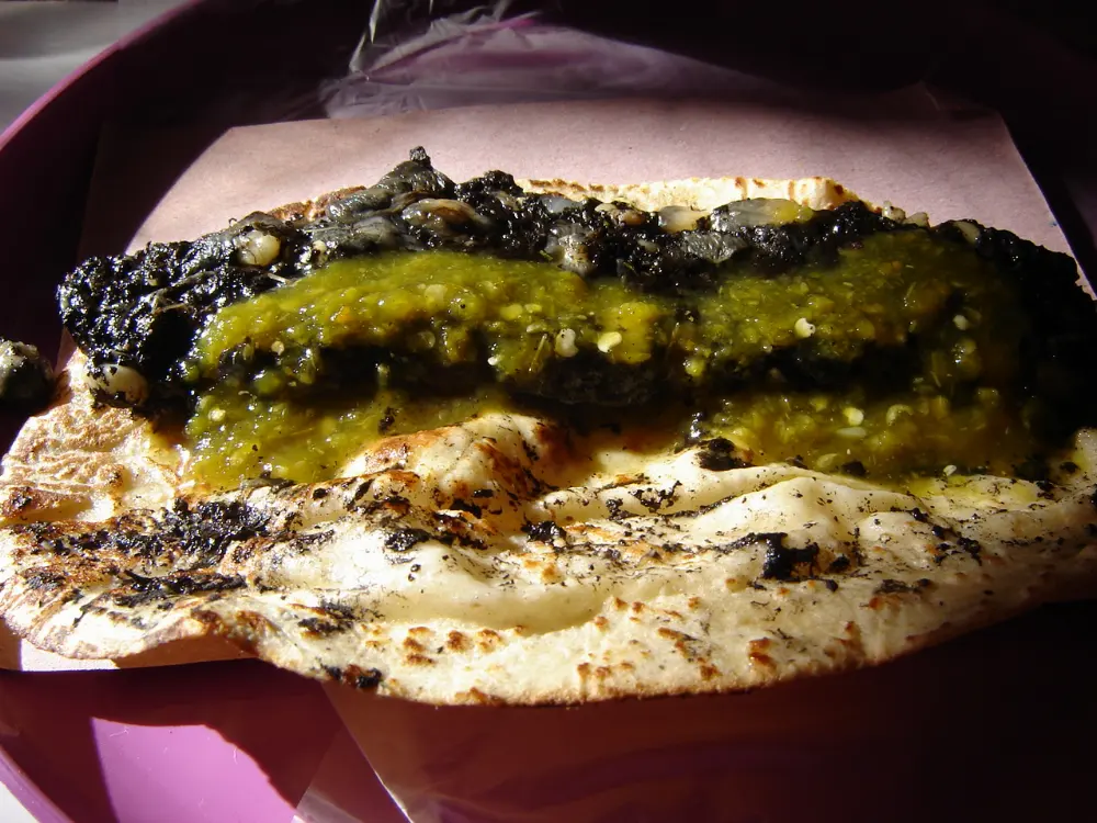 Quesadillas with huitlacoche in Huasca de Ocampo, Hidalgo