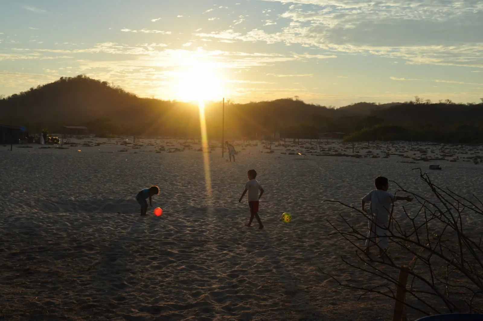 Beach and fishing boats at San Agustín bay, Huatulco, Oaxaca