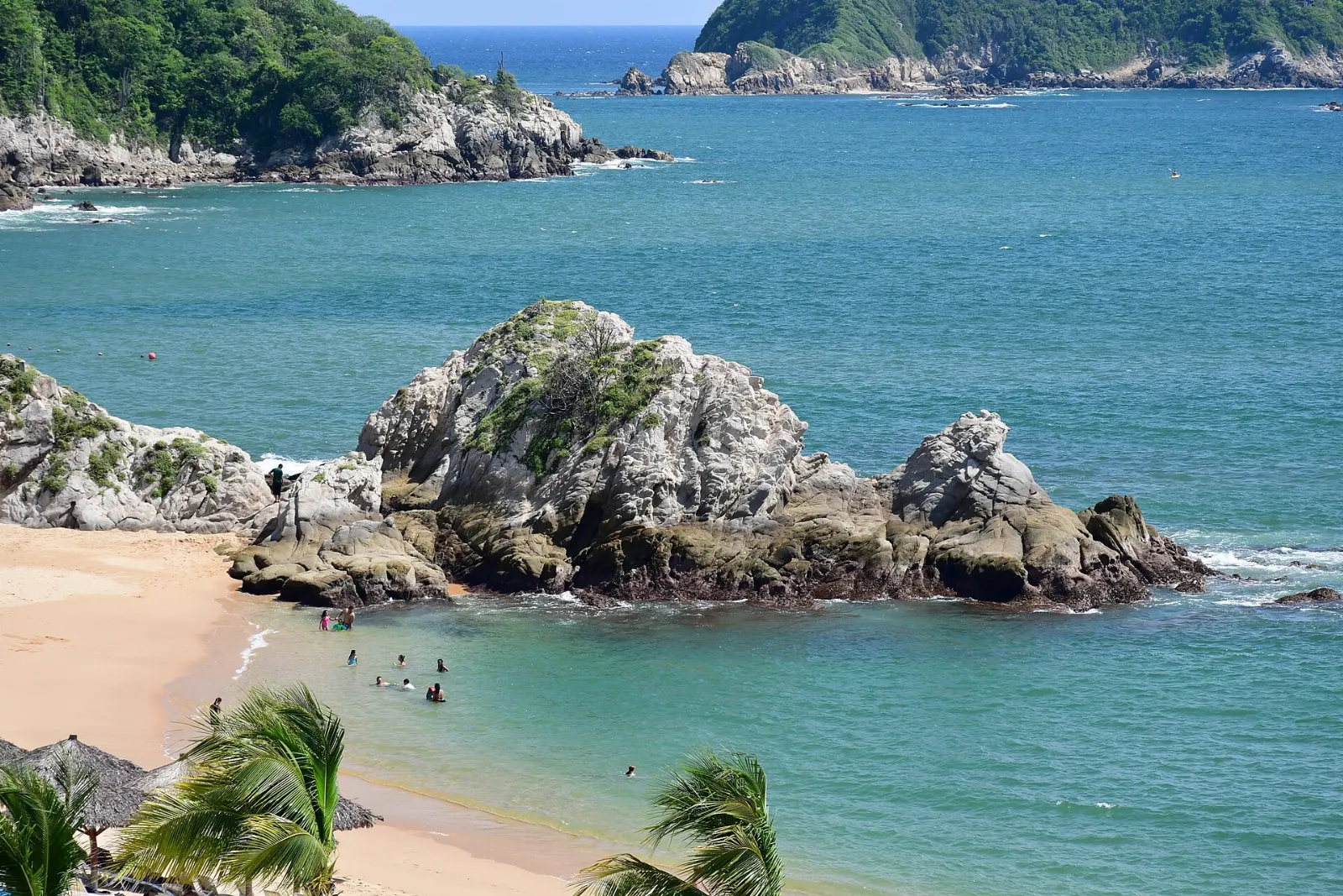 Resort coastline of Tangolunda Bay, Huatulco, Oaxaca