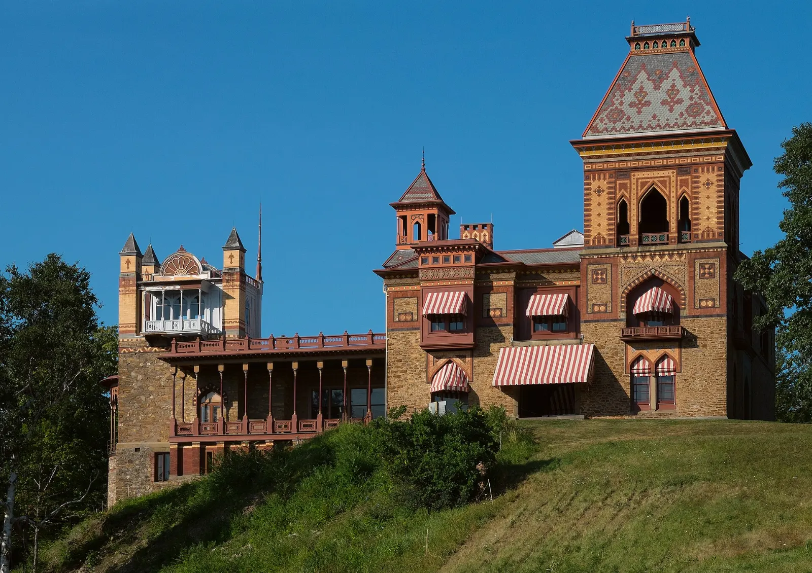 Olana and the city of Hudson, Hudson Valley, New York, United States