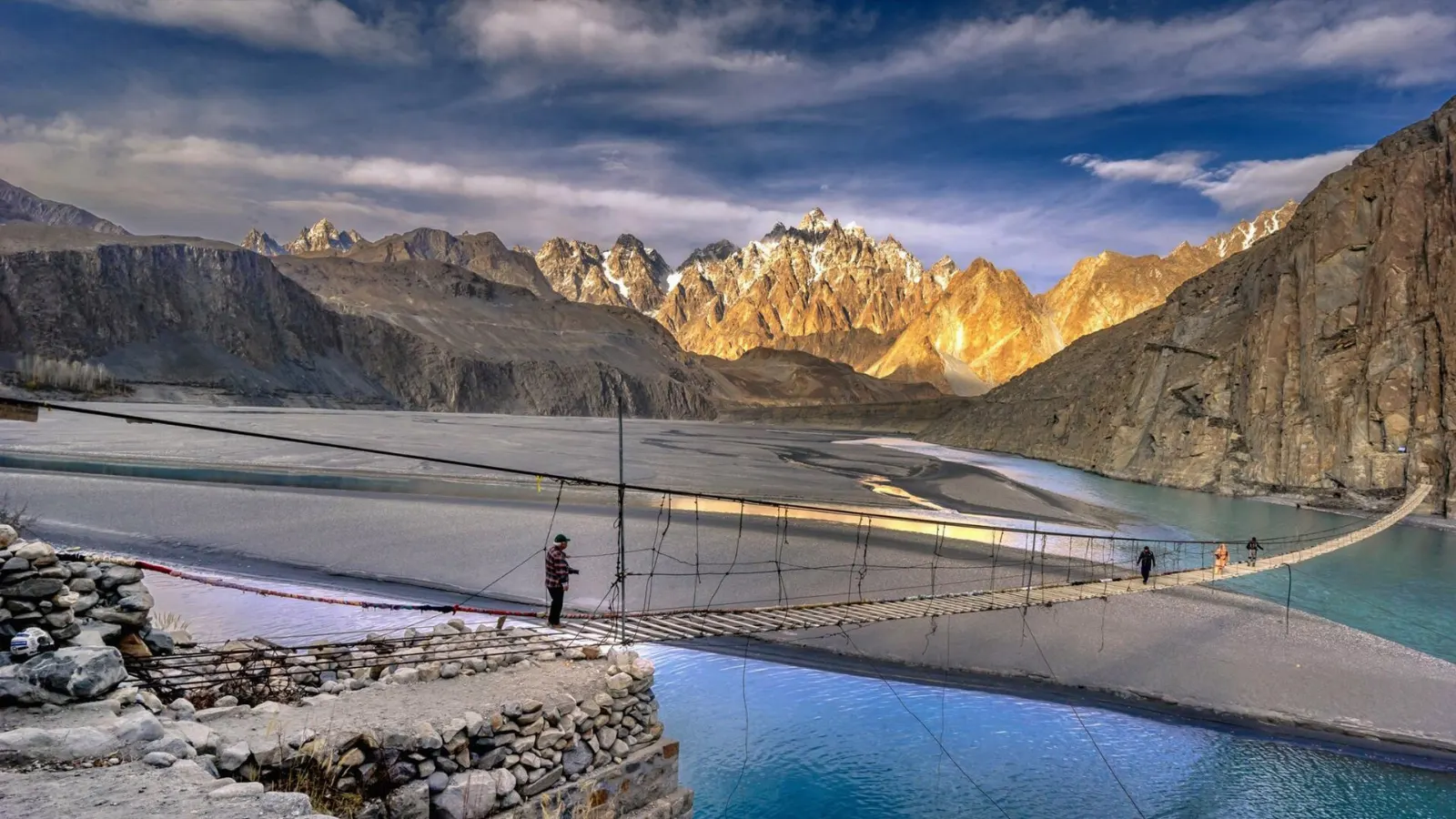 Hussaini suspension bridge, Hunza Valley, Pakistan