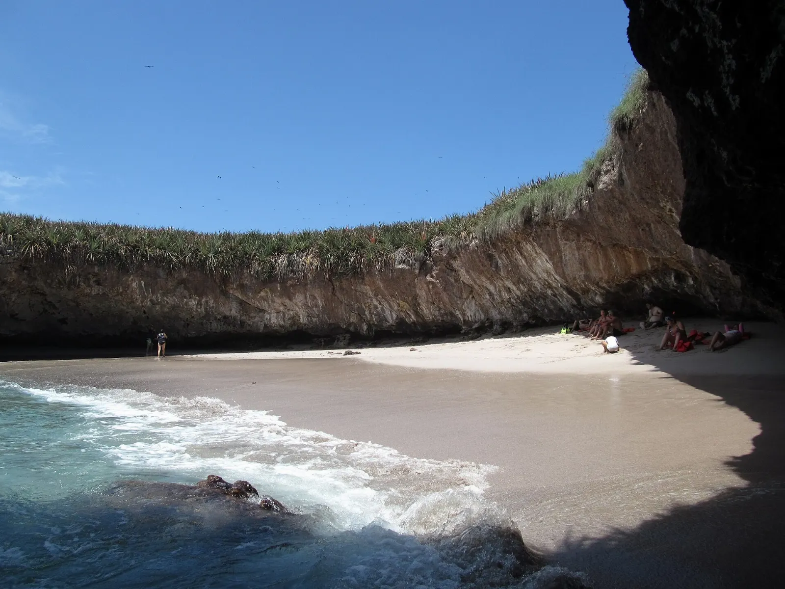 Cliffs and calm water at Islas Marietas National Park, Nayarit