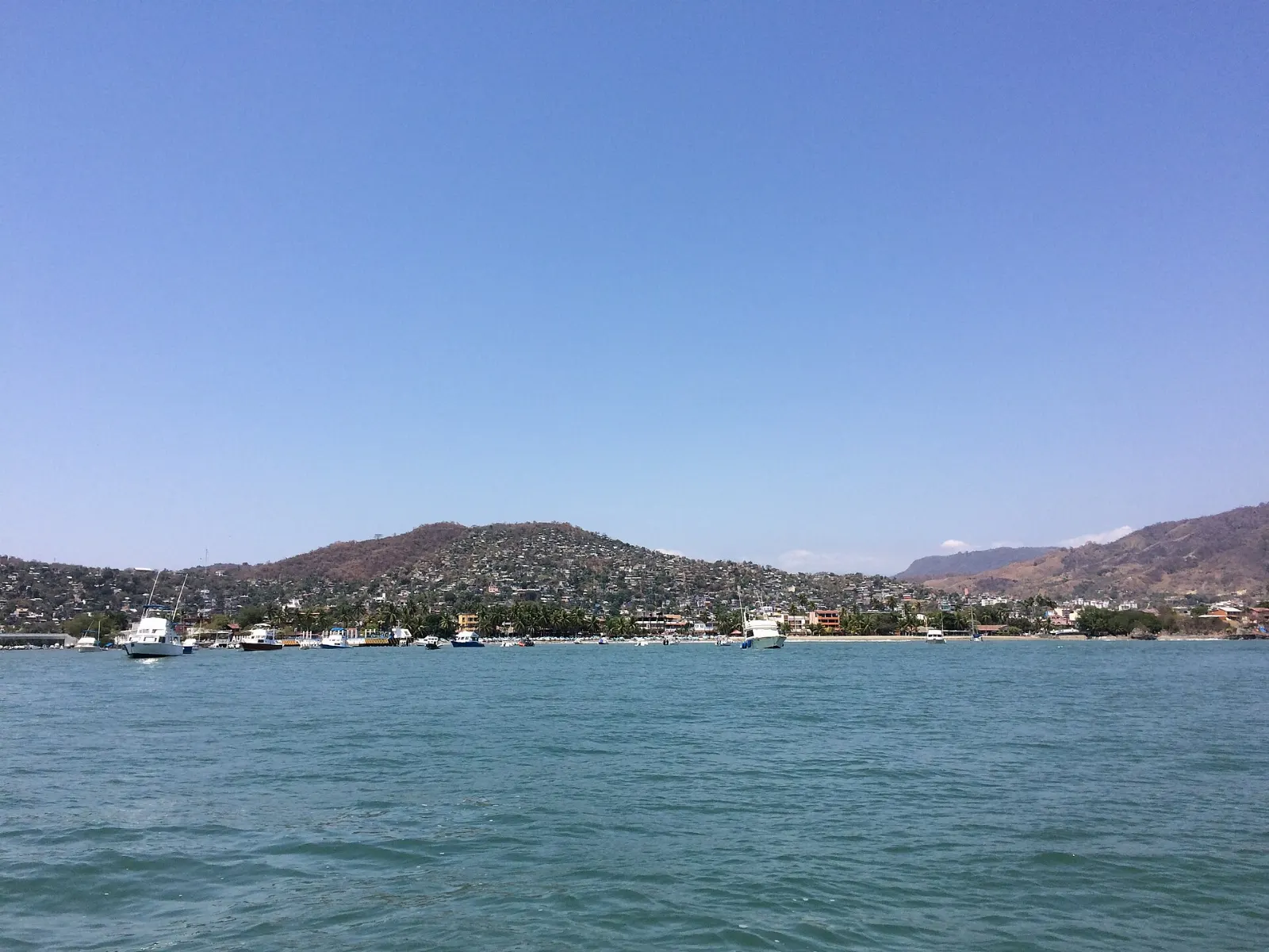 Fishing boats on the bay at Zihuatanejo, Ixtapa, Guerrero