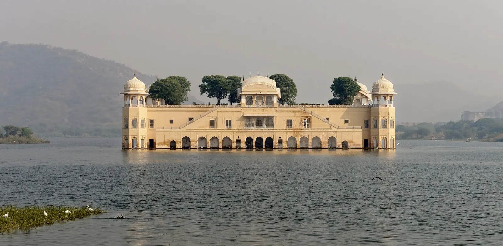Jal Mahal standing in the waters of Man Sagar Lake, Jaipur, India