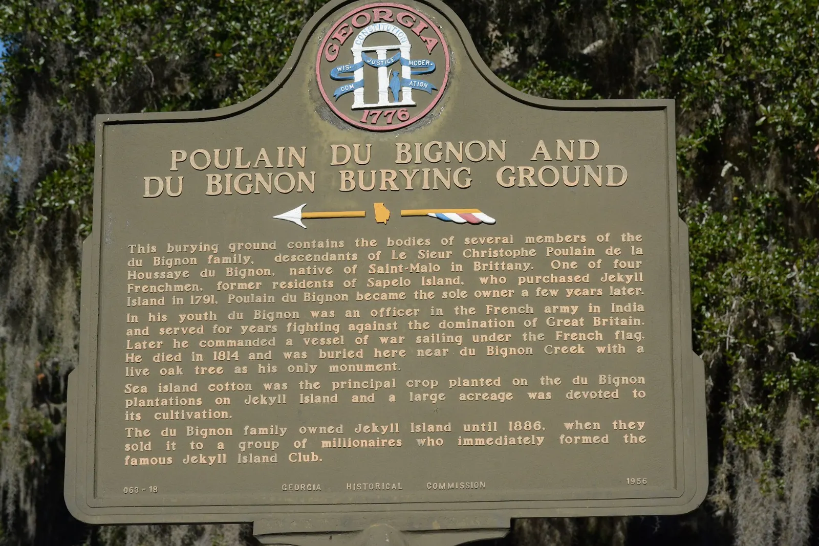 Horton House and the du Bignon Cemetery, Jekyll Island, Georgia, United States
