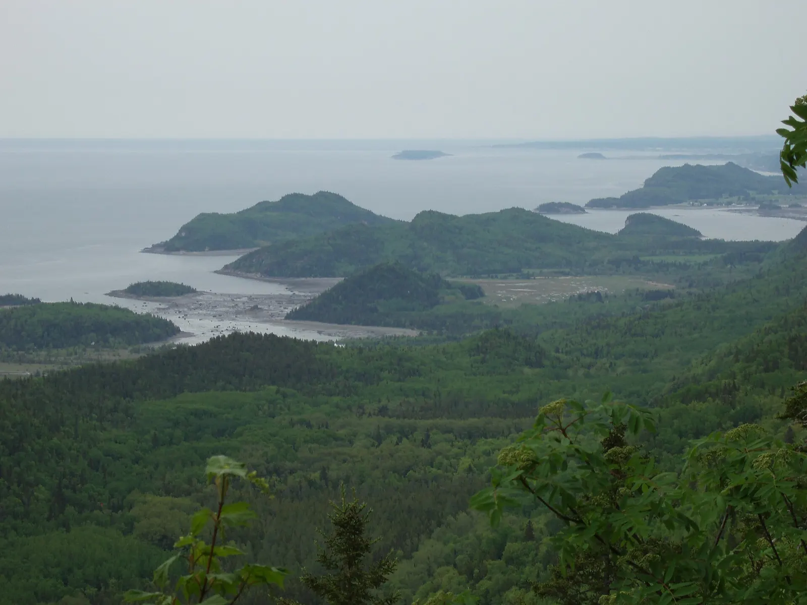 Rocky coastline and bay in Bic National Park, Kamouraska, Quebec