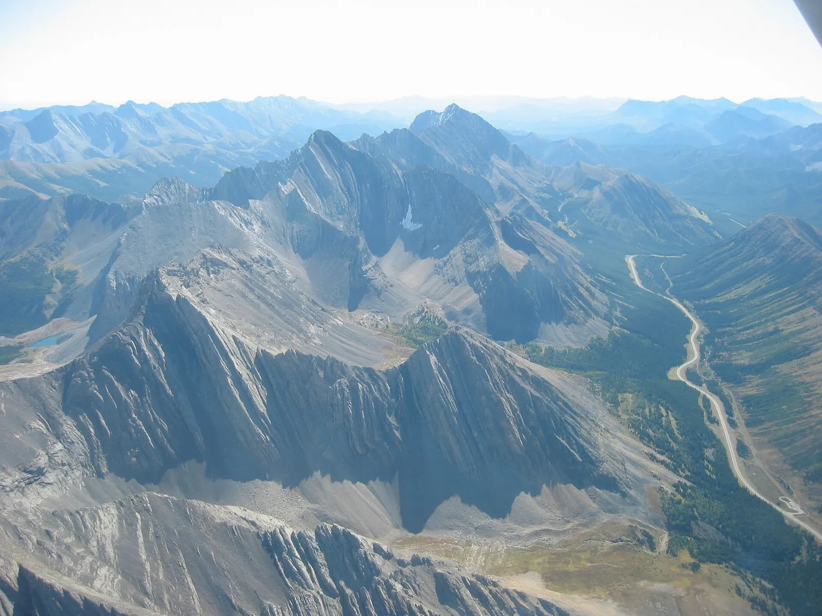 Rock-strewn slope of the Rock Glacier Trail in Kananaskis, Kananaskis Country, Alberta