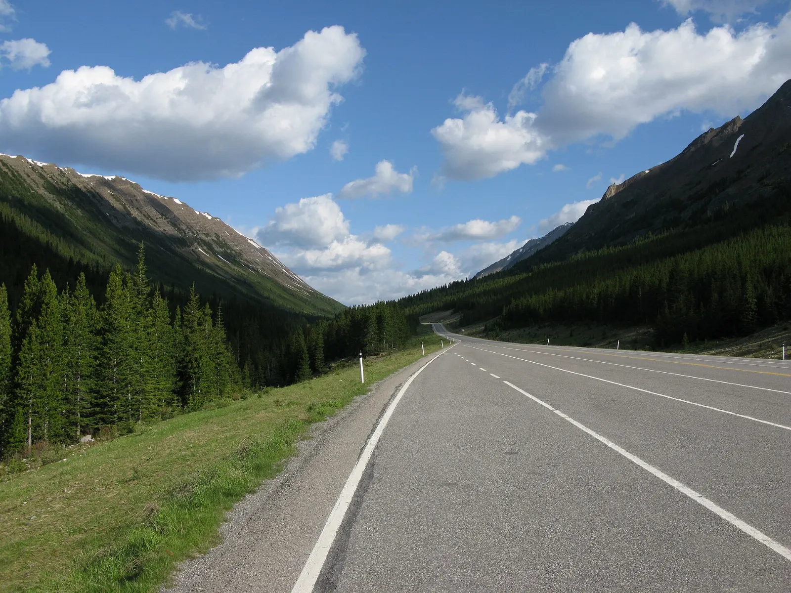 Alpine meadow and peaks at Highwood Pass, Kananaskis Country, Alberta