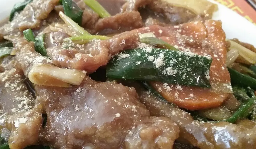 Ginger beef in Kananaskis Country, Alberta