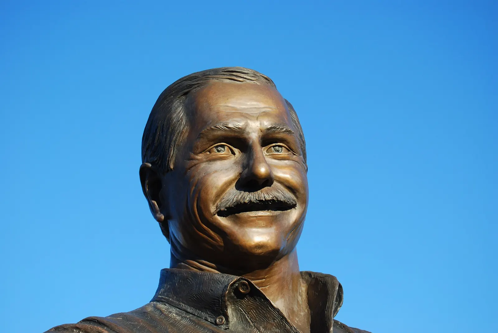 The Dale Earnhardt statue in Kannapolis, North Carolina