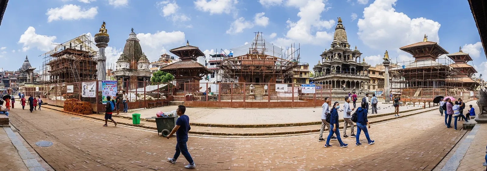The stone shikhara-style Krishna Mandir in Patan Durbar Square, Kathmandu, Nepal