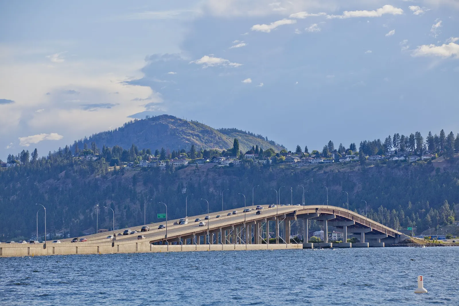 Bridge crossing Okanagan Lake between Kelowna and West Kelowna, British Columbia