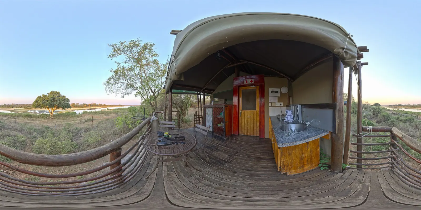 View over the Sabie River from Lower Sabie Rest Camp, Kruger National Park, South Africa